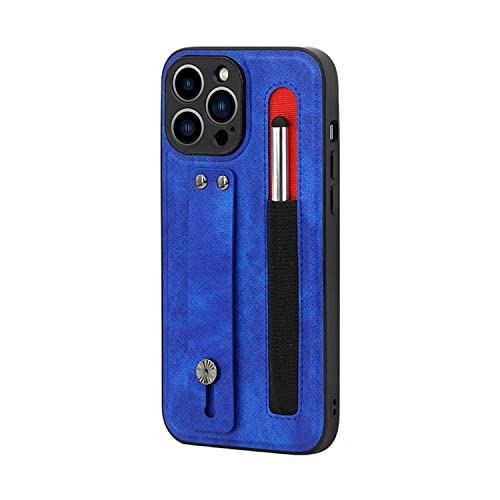 Coque iPhone 13 Pro bleu roi König Design antichoc