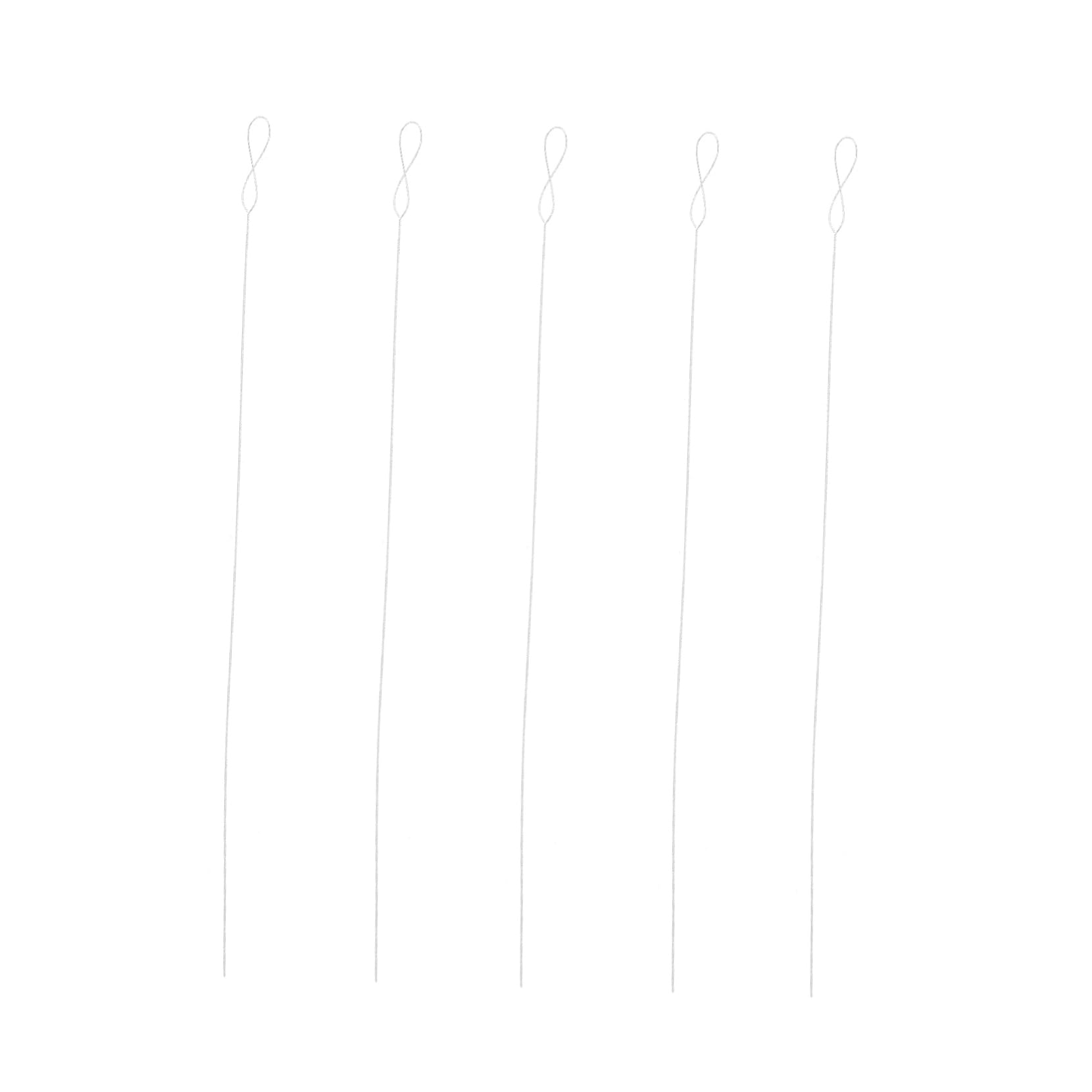 JEWEDECO 3sets DIY Beading Embroidery Needles 12 Sizes Long Needles Beading for Bead Threading Craft Projects 5pcs*3