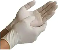 Luva Látex Natural Descartável Com Pó Inoven Tamanho M - Cartucho com 100 Unidades