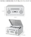 Crosley CR7024A-NA Carter 7-in-1 Bluetooth Vinyl Record Player, 3-Speed Turntable, CD Players, AM/FM Radio, Natural