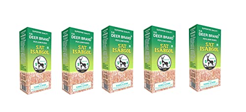 DEER BRAND Psyllium Husk (Isabgol Pack of 5 100gmx5) Made from Premium Isabgol Seeds