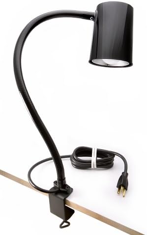 LMP-24C 24-Inch Snake-Arm Lamp with C-Clamp Base and 6-Foot Cord, Gloss Black
