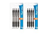 Paper Mate Profile Retractable Ballpoint Pens, 4 Black Ink Pens(89471)(2Pack)