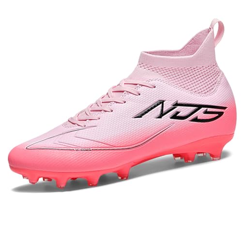 NUTTOPL Chaussures de Football Homme High Top Spike Crampons Profession Antidérapant Chaussures de Foot Adultes Athlétisme Entrainement Chaussures de Sport...