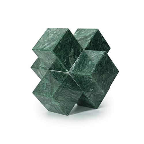 Escultura geométrica pequeña de mármol verde DreamsEden miniatura 1