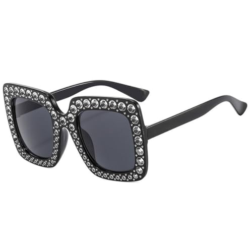Lunettes de soleil carrées surdimensionnées punk vintage de mode pour femmes