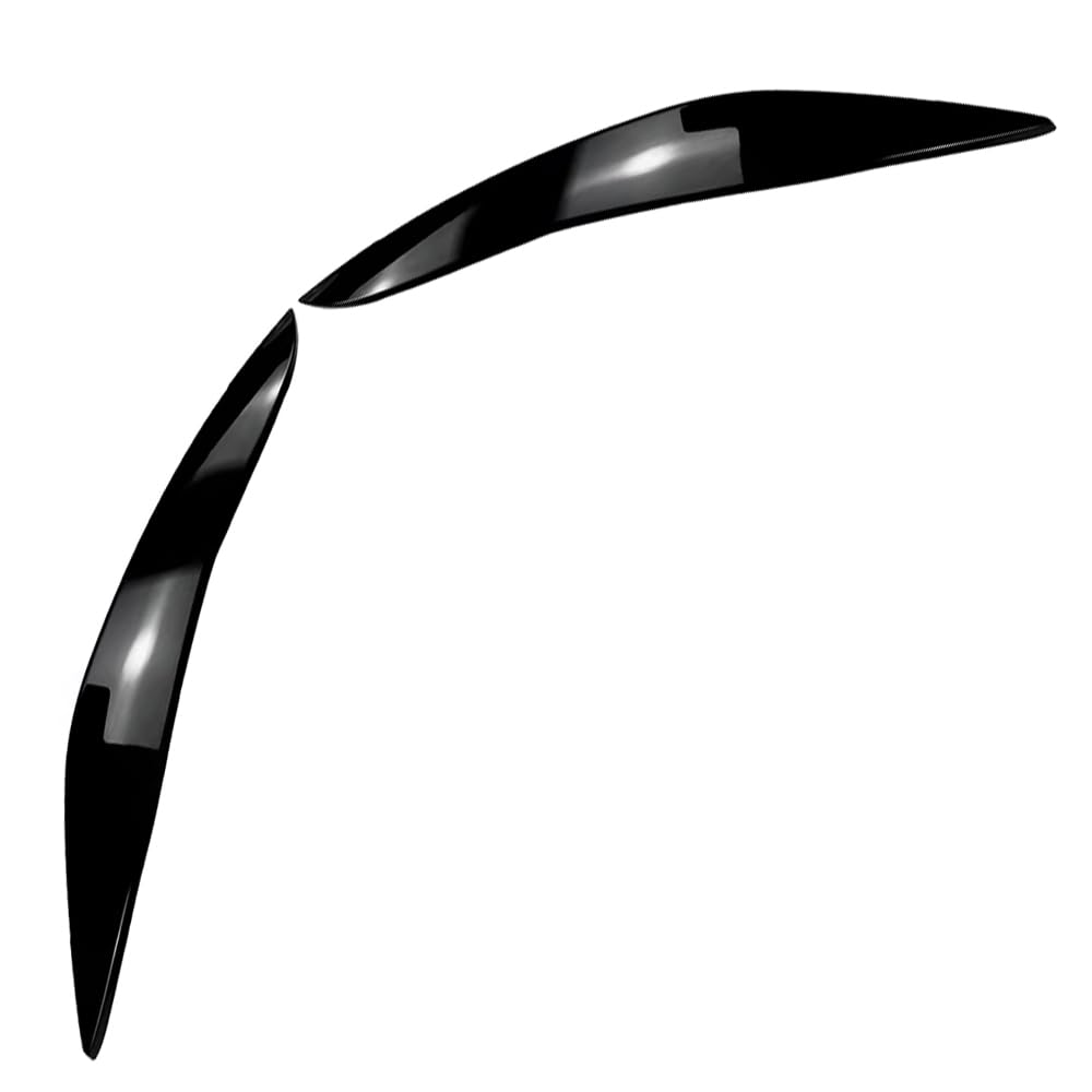 Scheinwerfer-Augendeckel, glänzend schwarz, Auto-Scheinwerfer-Augenbrauen, 2 Stück, Augenbrauenabdeckungen, Augenlidabdeckungen, kompatibel mit BMW 5er-Serie F10 F11 2011–2014