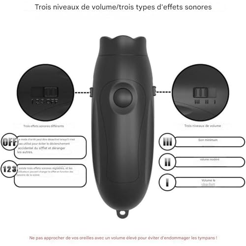 Sifflet electrique rechargeable pour eviter l'extinction de voix