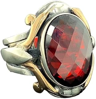 Man Handmade Silver Ring, Ruby Stone Ring, Ottoman Style Ring, 925k Sterling Silver Ring, Gift For Her