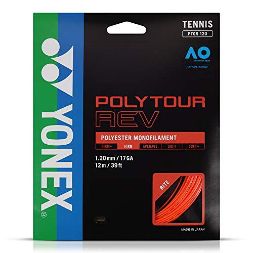 YONEX Poly Tour Rev 120 Bright Orange Tennis String (2 Sets)