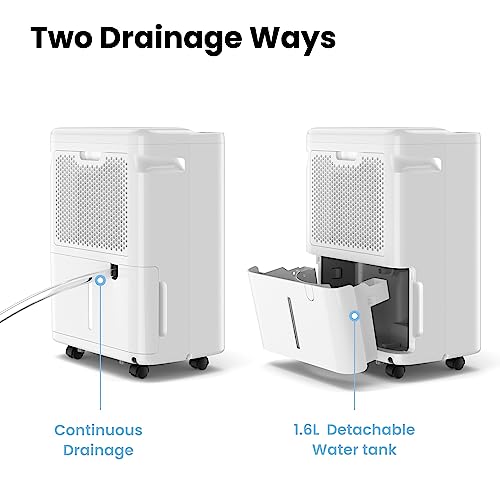 COMFEE' Dehumidifier 12L Dehumidifiers for Home Dehumidifier and HEPA Air Purifier Quiet 39dB APP Control 24 Timer dehumidifier Continuous Drainage Laundry Drying Low Energy Consumption Air Dryer Pro - Image 7