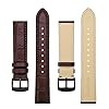 BISONSTRAP Watch Straps 24mm, Alligator Embossed Leather Watch Bands, Coffee Brown with Black Buckle #2