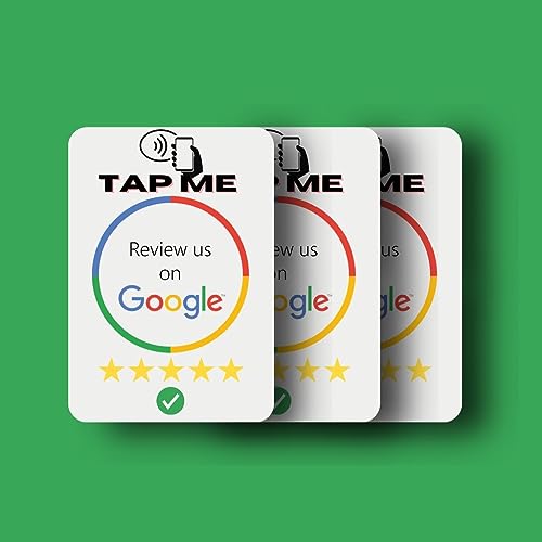 Carte de révision Google NFC sans contact avec son support en plexiglas