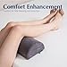 SCFOAMZAI Knee Pillow for Back Sleeping, Pain Relief Memory Foam Bolster for Legs, Under Knee & Bed, Roll Round Support Wedge, Half Moon Pillow Ideal for Massage Table, Grey