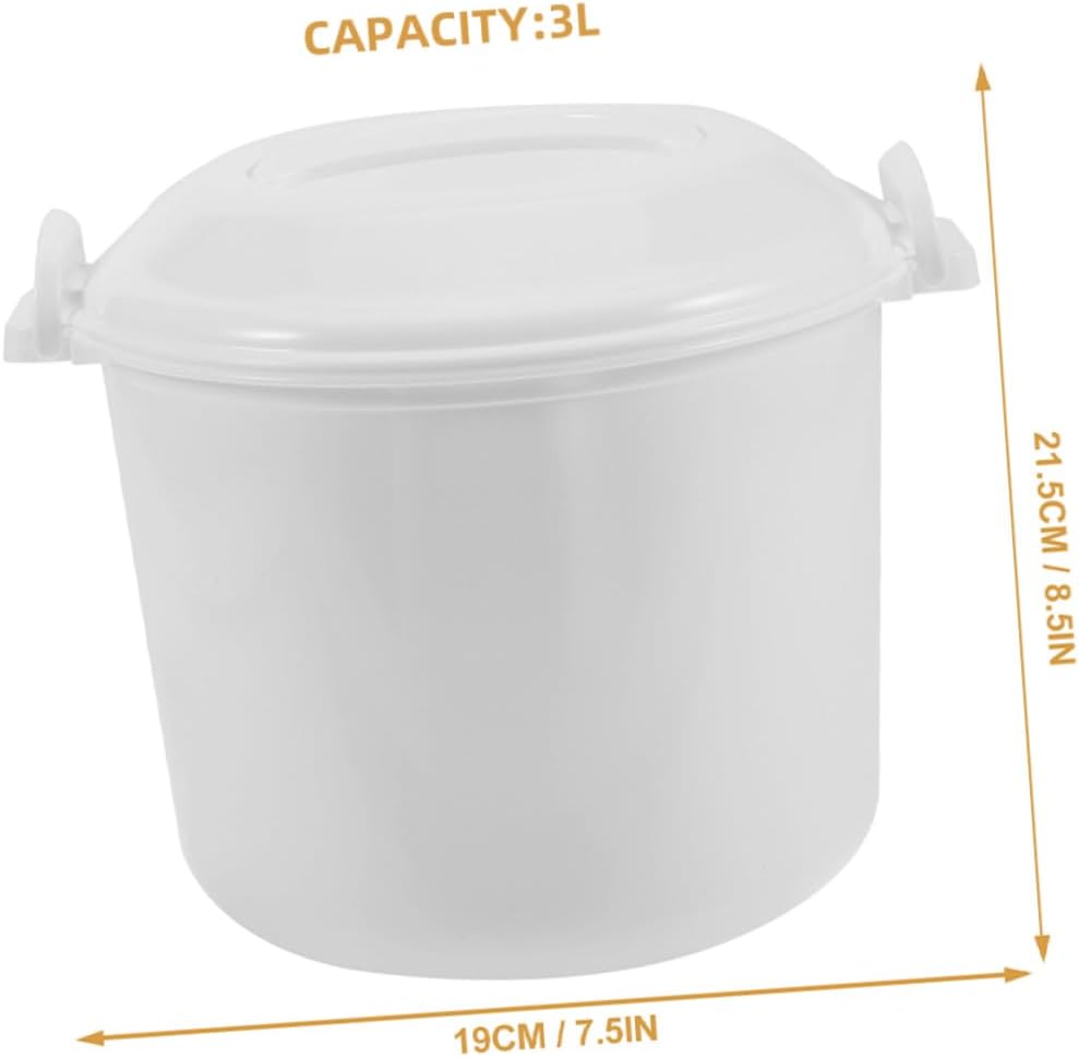Microwave Rice Cooker with Lid Capacity for Cooking Rice Noodles Vegetables Convenient and Portable Cookware for Preparation