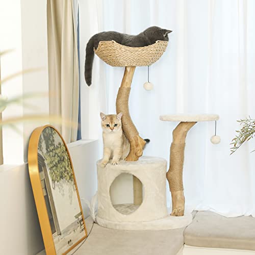 Árbol moderno de madera para gatos pequeño 39" miniatura 3