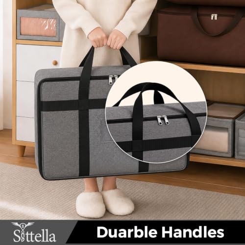 Image of SITTELLA Large Foldable Storage Bags, 39 L, 3Pack, Grey