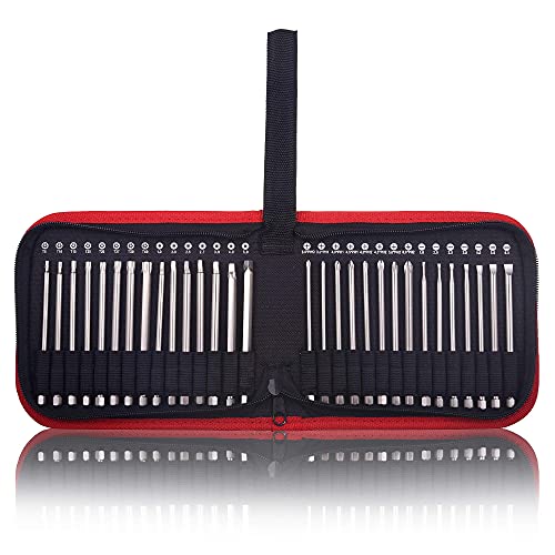 30 Pcs Long Magnetic Screwdriver Bit Set 4 Inch, Mixiflor 1/4 Inch Hex Shank S2 Steel Magnetic 4 Inch Long Drill Bits With Storage Box(Slotted+Cross+Square +Torx) #TOP4