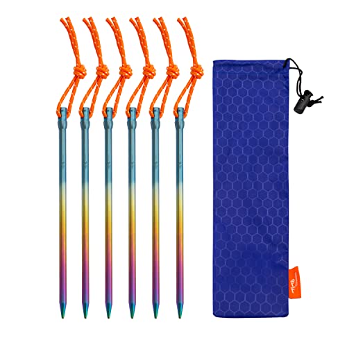 Piquetas para acampar de titanio TITO estacas rectas de 6mm para camping