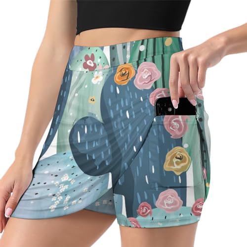 Jupe short de golf verte cactus idéale pour vos parcours et courses d'été