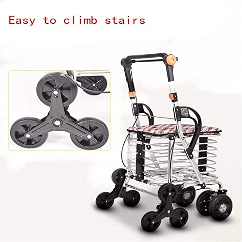 Indoor-4-Wheel-Rollator-includes-Basket-and-Tray-Assistive-Walking-Device-4-Wheeled-Walker-for-Elderly-Disabled-and-Handicapped-Mom-Dad-Grandparent-Lightweight-Support-Aid-Double-The-Comfort-The-New