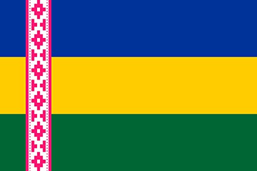 Drapeau Bohuslav raion aux finitions haut de gamme pour institution de Kyiv Oblast