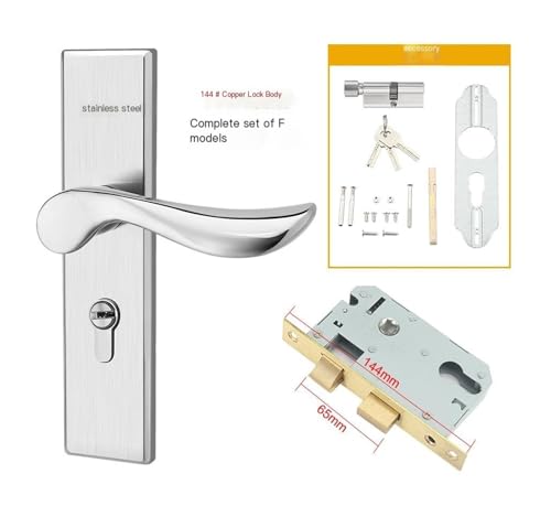 Serrure de porte de chambre à coucher silencieuse sans perçage - 3