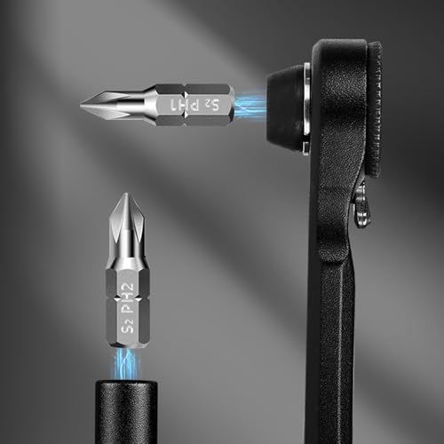 Clé à cliquet magnétique en aluminium pour réparer sans perdre les vis - 8