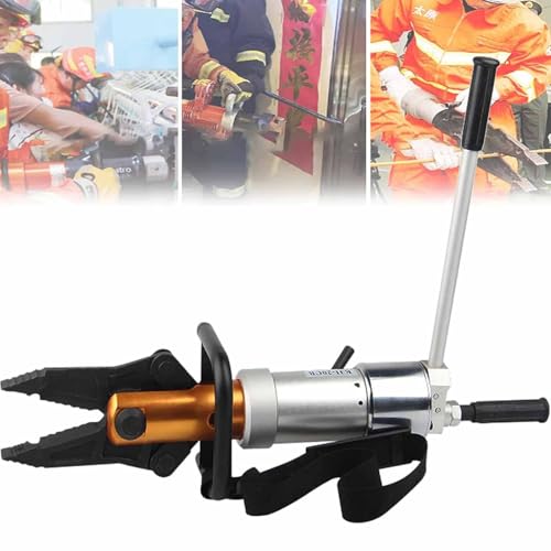 Fire Emergency Rescue Hand Operated Combi Tool Manual Hydraulic Cutter Spreader Clamp Combi Tool,18T Shear and 5.5T Spread,360 Rotatable,Aluminum Alloy,Anti-Slip Grip