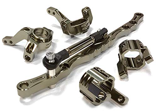 Integy RC Upgrades for Axial, Billet Machined Steering Knuckle, Caster Block & Linkage Set for Axial SCX-10