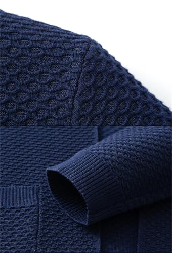 Men Solid Color with Pocket Knitted Cardigan Business Casual Soft Comfortable Sweater Top4