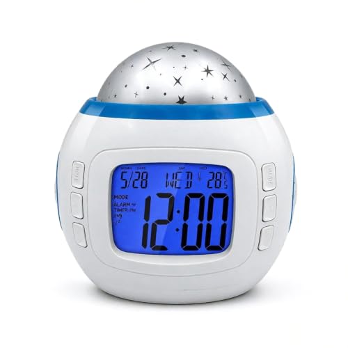 ChayWillow Star Projection Digital Alarm Clock with Night Light - image 1