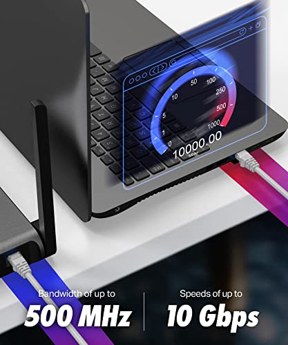 Cat6 Ethernet Cable, 20 Ft - Rj45, Lan, Utp Cat 6, Network Cord, Patch, Internet Cable - 20 Feet - White #TOP5