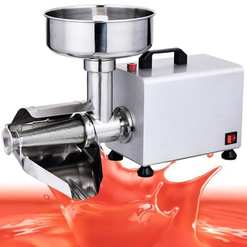 Fresadora de tomate – Colador eléctrico de 370 W, prensa de acero inoxidable de 90 a 160 kg/h, exprimidor automático de frutas para hacer salsas