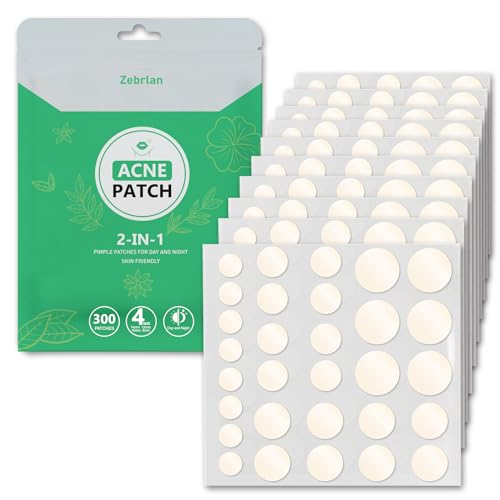 300PCS Parches Granos Acne Pimple Patches Hidrocoloides Parches Para Granos Invisible Día y Noche 2 En 1 Pimple Patch Acne Patch