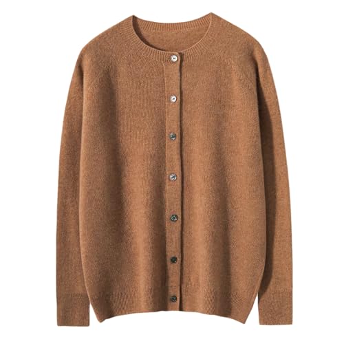 G Guzemor Women&rsquo;s 100% Merino Wool Cardigan Sweater Crew Neck Long Sleeve Knit Casual Button Down...
