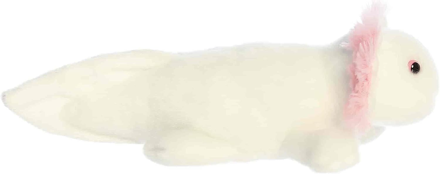 Aurora® Adorable Mini Flopsie™ Clara White Axolotl™ Stuffed Animal - Mini Companions Ready for Playful Adventures - for Kids All Ages, Toddlers, Adults, and Families - 10 Inches