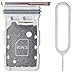 iReplaceParts SIM-Fach, Dual-SIM-Halter, Steckplatz, Gummidichtung mit SIM-Fach-Auswurfwerkzeug für Samsung Galaxy S21/S21 Plus/S21 Ultra (Pink)