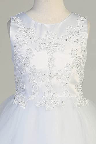 First Communion Dresses for Girls 7-16 Holy 1st Communion Dress White Vestidos de Primera Comunion para Niñas Size3