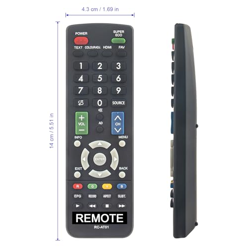 Télécommande RC-AT01 de rechange pour TV ACONATIC par PERFASCIN - 2