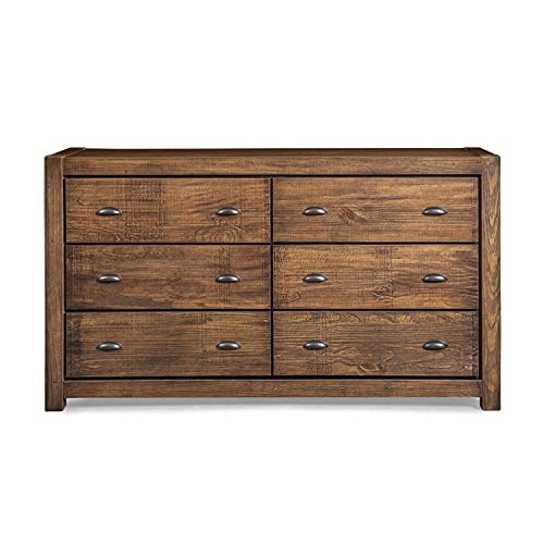 Mfr Furniture Rustic Double Dresser Offers Classic Style Contemporary Function. Wide Chest Drawers 6 Storage Compartments Your . Solid Wood In Distressed Walnut Creates Timeless Feel. (Fmlr-624556) #TOP1
