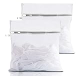 Mesh Laundry Bags, 2pcs Mesh Laundry Bag for Washing Machine, Laundry Bags with Zips, Delicates Wash Bag for Laundry, Socks, Blouse -30 x 40cm