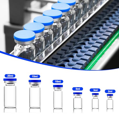 Ehoycq 5ml Sealed Vials with Self Healing Injection Port and Plastic-Aluminum Flip Caps,Glass Empty Vials for Injection 10 Pack by Ehoycq - Image 8