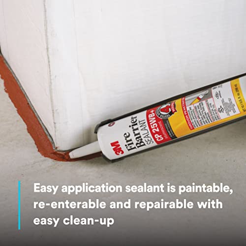 Image of 3M 11641-case Fire Barrier Sealant CP 25WB+, Cartridge, 27 fl. oz. (Pack of 6),Red