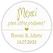 MameArt 50 STICKERS Étiquettes Personnalisés Mariage, Merci pour votre présence, 4cm Autocollants pour Mariage Anniversaire Ans Baptême Cadeaux Fête (Or)