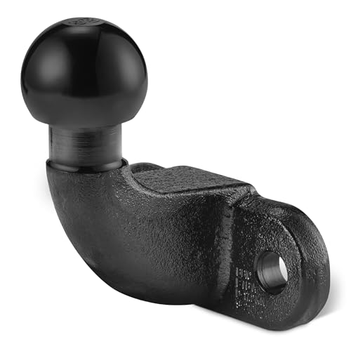 Amazon Basics - Sfera per Traino, Diametro Sfera 50 mm, Capacità di Carico Fino a 3,500 kg, con Omologazione E, circa 13.0 x 13.3 x 9.8 cm, Nero