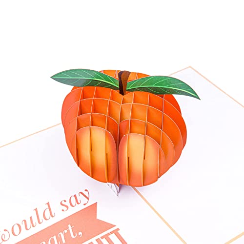 Poplife Cheeky Peach 3D Pop Up Card - Funny Card For Husband Or Boyfriend - Naughty Valentine's Day Card, Sexy Birthday Card For Him, Anniversary Card, Just Because #TOP3