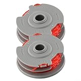 Design de couleur rouge : les bobines rouges compactes sont conçues pour une visibilité facile dans l'herbe et les débris tout en maintenant un ajustement exact pour Flymo 500E 500 pour XT et modèles similaires