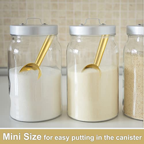 3Oz Mini Scoop Set Of 2, P&P Chef Stainless Steel Candy Sweet Ice Cube Scoop For Home Bar Buffet Wedding Canisters, Easy Clean & Durable - Gold #TOP4