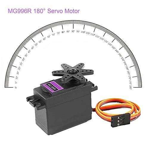 Sipytopf 2Pcs Mg996R Servo Motor,180° Metal Micro Gear Servo Digital High Speed Torque Servo Motor For Rc Robot Arm Helicopter Airplane Car Boat Remote Control #TOP2